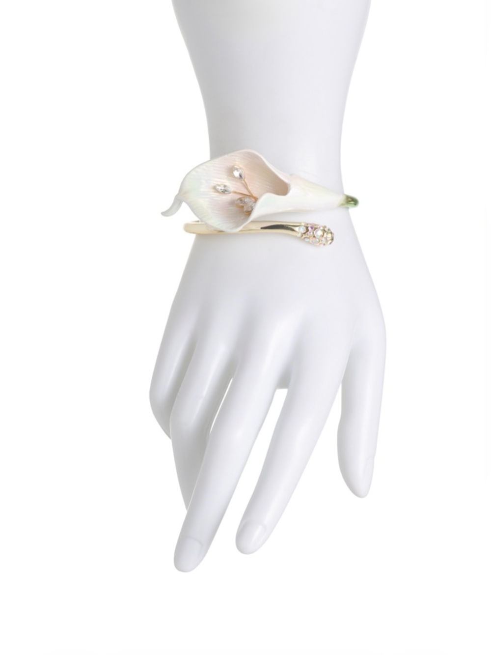 BETSEY JOHNSON CALLA LILLY BYPASS BANGLE BRACELET - NWT